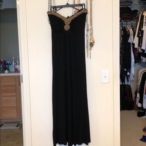 Wooden beaded black maxi